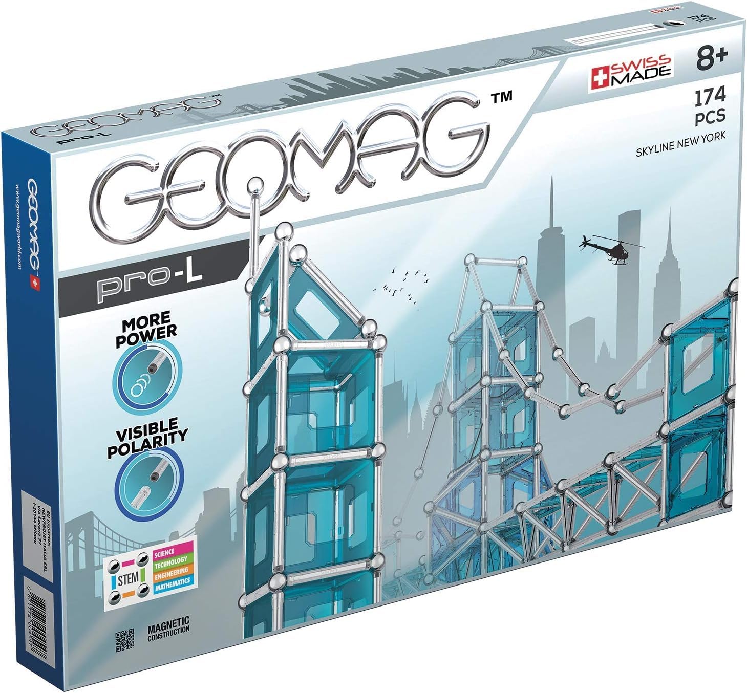 ゲオマグ 027 Pro-L SKYLINE NEWYORK 174P 知育 Amazon.com: Geomag Pro L New York SKYLINE-174 pcs, GMR04